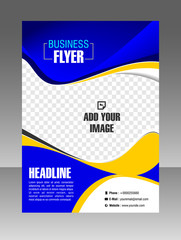 Naklejka premium vector Brochure Flyer Abstract Template blue Company Leaflet 