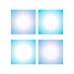 Set of beautiful abstract starburst background