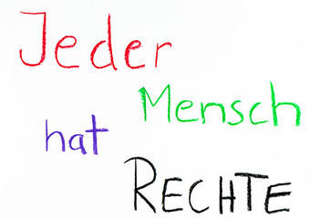 Jeder Mensch hat Rechte