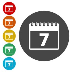 Calendar icon - number 7