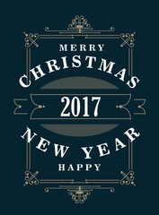 Fototapeta premium Vintage Christmas card