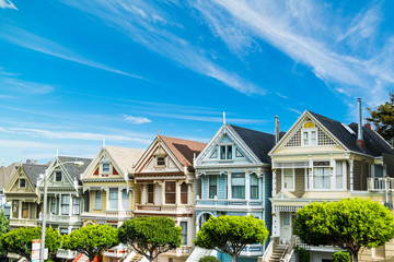 world famous painted ladies in San Francisco