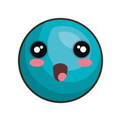 emoticon kawaii style icon vector illustration design