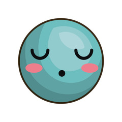 emoticon kawaii style icon vector illustration design