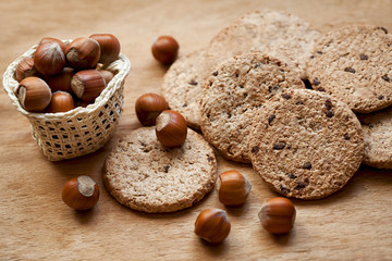 vegetarian biscuit with hazelnut