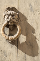 Old, rusty door knocker