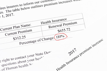 Insurance Premium Increase Facsimile Letter