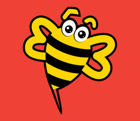 Abstract Bee Character
