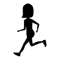 Fototapeta na wymiar woman running character athlete vector illustration design