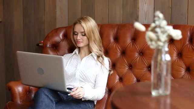 Woman doing online shopping 