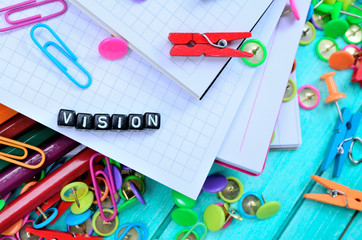 cube word vision on notebook