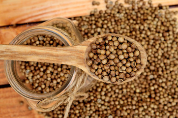 coriander seed on table