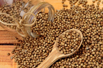 coriander seed on table