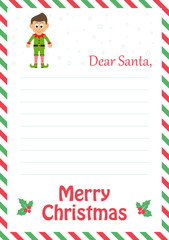 letter to santa with elf