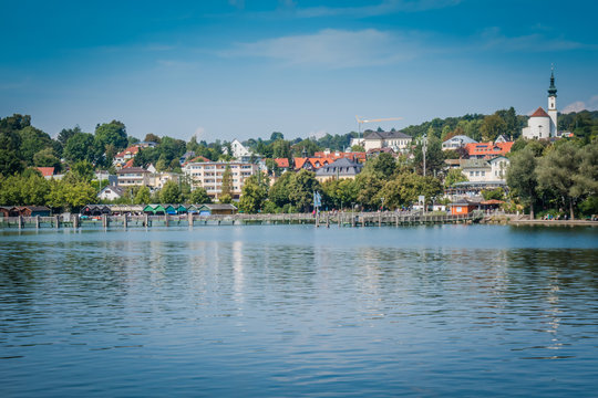 Blick auf Starnberg, Bayern, Deutschland