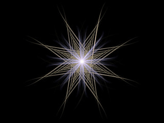 Fototapeta premium Digital abstract geometric fractal star design