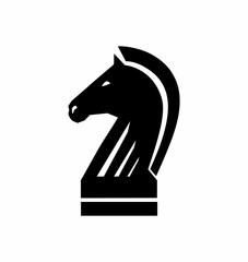 chess horse profile - obrazy, fototapety, plakaty