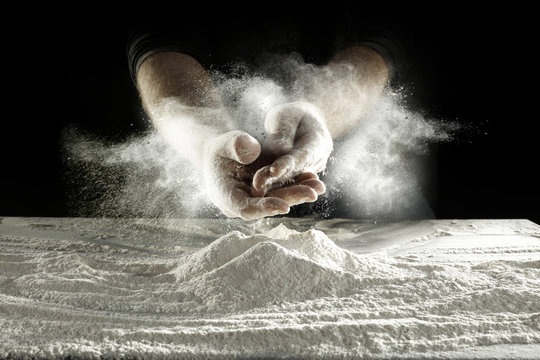 flour and hands 