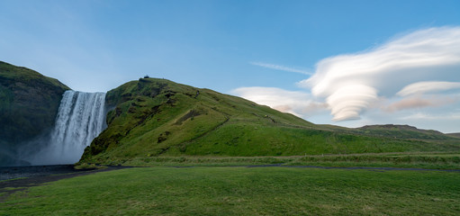 Waterfall and Lenticular Clouds - Forman Signature Collection