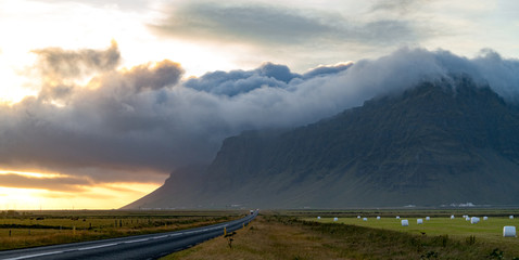 Clouded Iceland Sunset