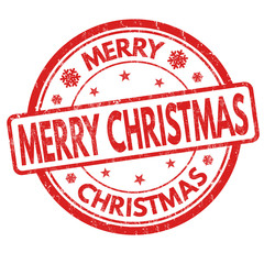 Merry Christmas sign or stamp