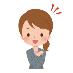 女性　ビジネスウーマン　イラスト