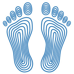 Abstract human footprints