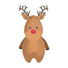 merry christmas reindeer icon vector illustration design