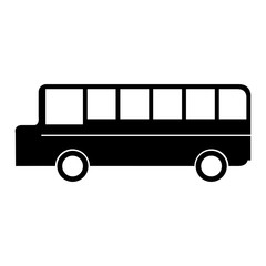 bus transport silhouette icon vector illustration design