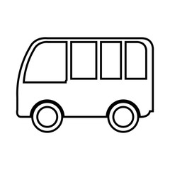 bus transport silhouette icon vector illustration design