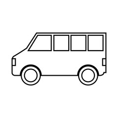 bus transport silhouette icon vector illustration design