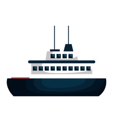 cruise ship silhouette isolated icon vector illustration design