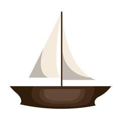 sail boat isolated icon vector illustration design