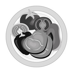 salad plate isolated icon vector illustration design