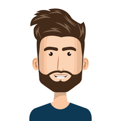 young man avatar character vector illustration design