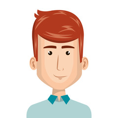 young man avatar character vector illustration design
