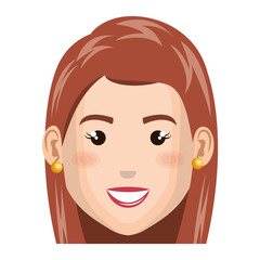 young woman avatar character vector illustration design