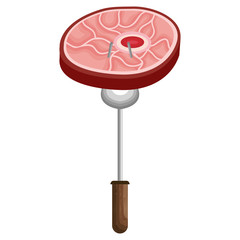 delicious grill meat icon vector illustration design