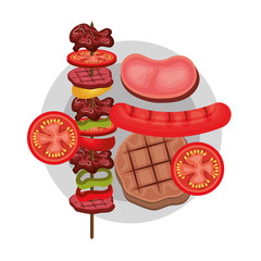 delicious barbecue grill isolated icon vector illustration design