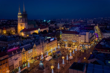 Obraz premium Zagreb's main square at Advent time
