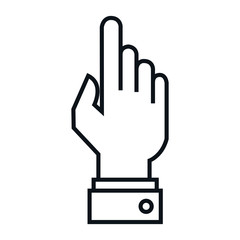 hand human touch isolated icon vector illustration design