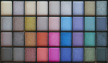 Makeup.Colorful eyeshadow palette