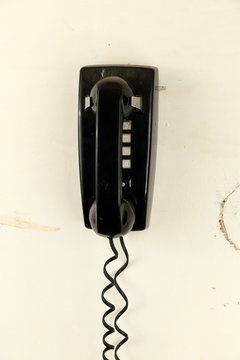 Retro Grungy Wall Mounted Phone