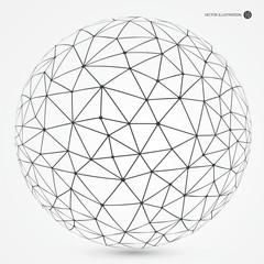 Linear connection made of circular abstract image.