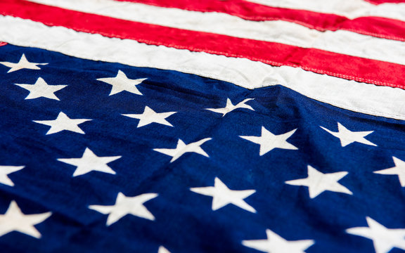USA flag background, close up detail image