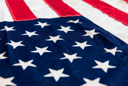 USA flag background, close up detail image
