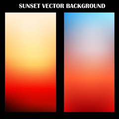 abstract colorful sunset template vector background