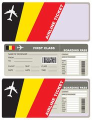 Tickets for air travel Belgian