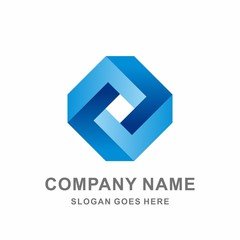 Fototapeta premium 3D Geometric Square Cubic Pattern Decoration Interior Architecture Business Company Stock Vector Logo Design Template