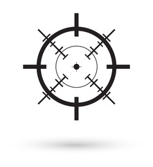 Obraz premium black crosshair icon vector